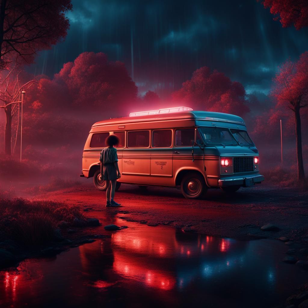 Eleven from Stranger Things: Detailed Matte Painting