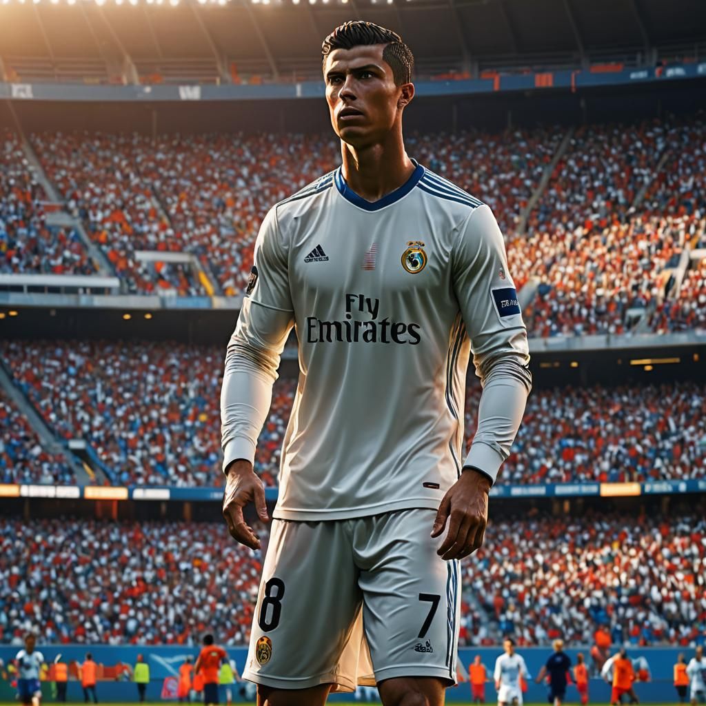 Cristiano Ronaldo Portrait in 3D Game Art Style