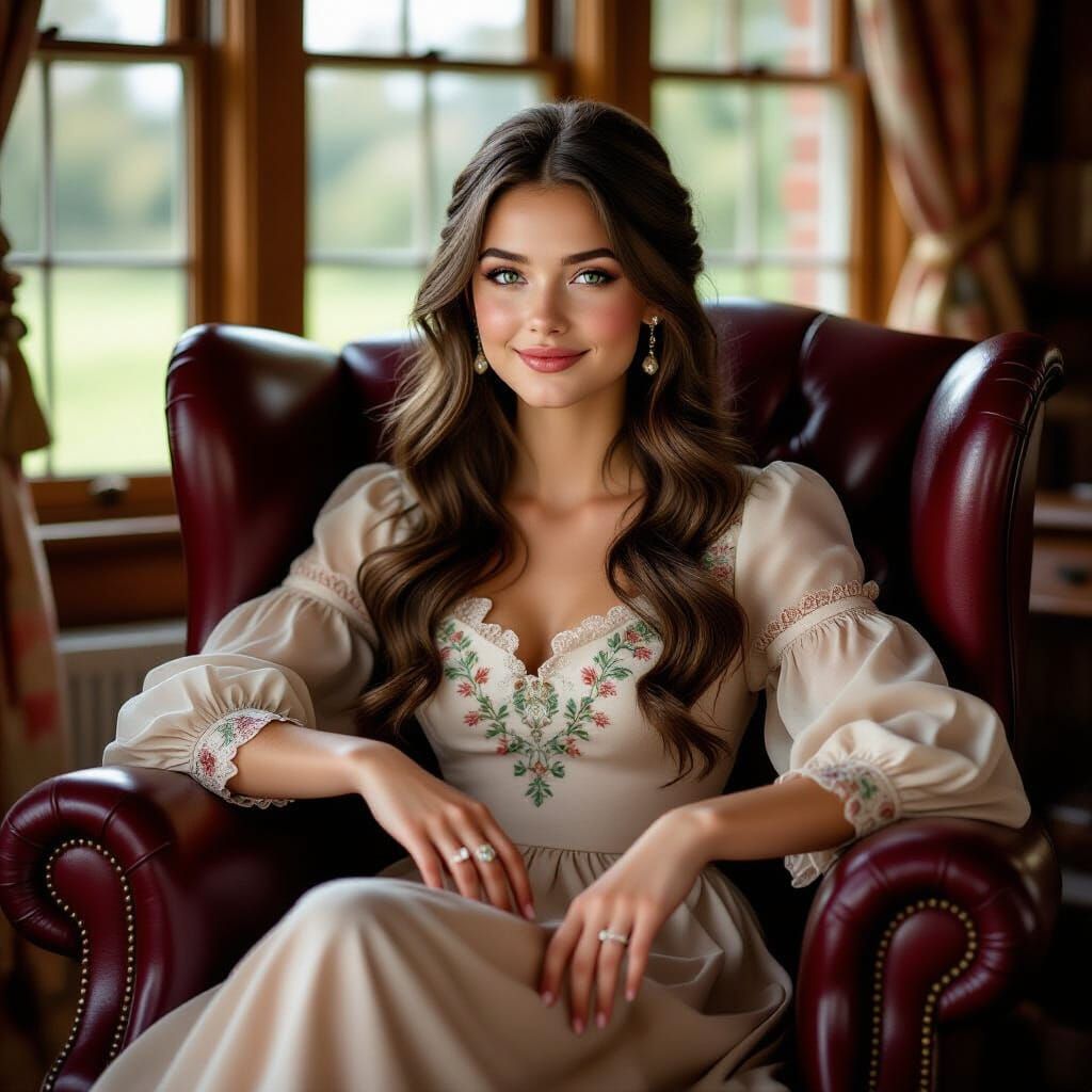 Elegant Teenager in Scottish Cottage Portrait
