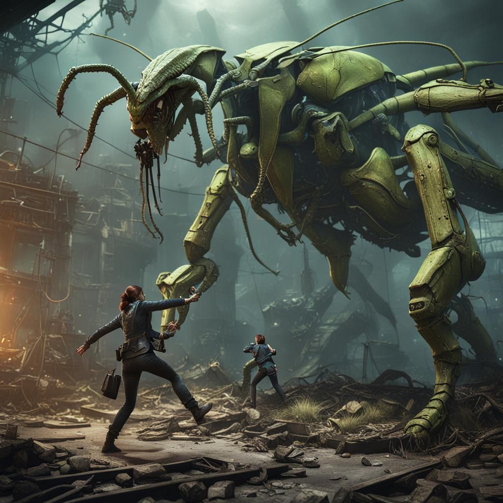 Vault 81 Girl Battles Giant Mantis