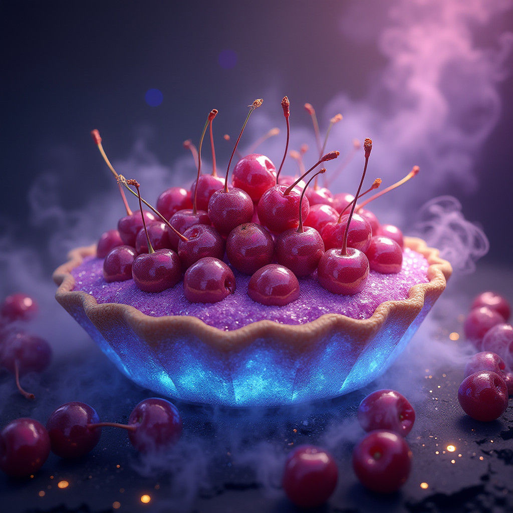 Glowing Alien Cherry Pie Dreamscape