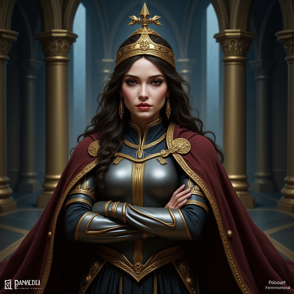 Futuristic Knight Portrait: Beauty and Power