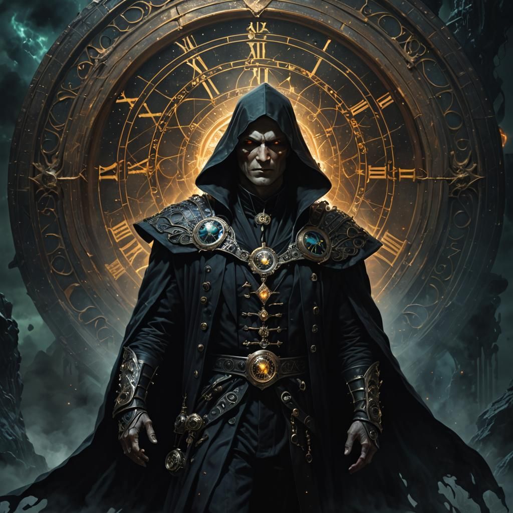 Master Black Time Magician, Ethereal & Mysterious, Manipulat...