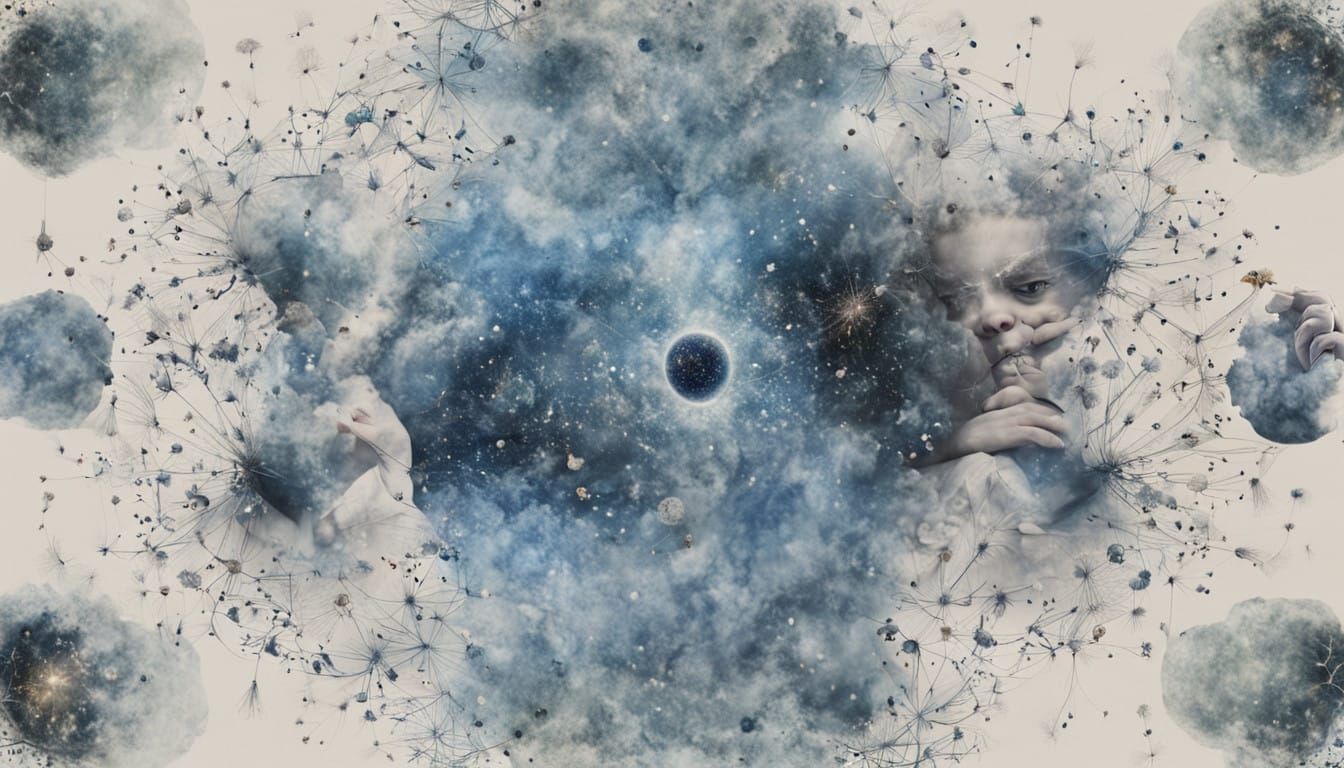 Cosmic Dandelion Dreamscape in Surrealist Style