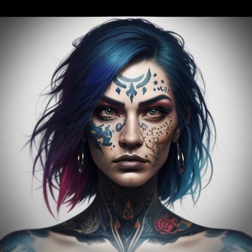 Intricate Tattoo Art in Hyperrealistic Splash Style