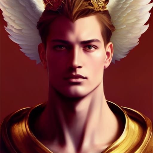 Angelic Prince of Heaven with Gold Accessories
