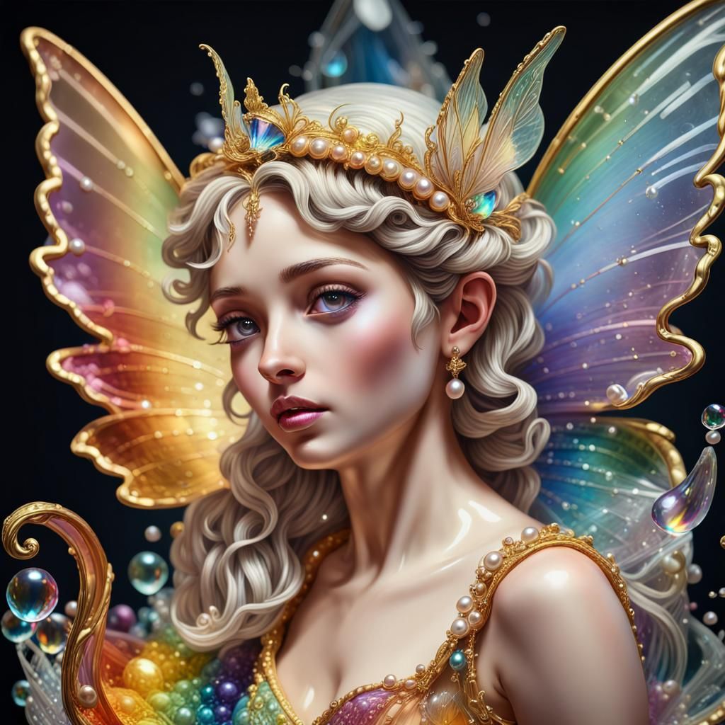 Rainbow Fairy on Crystal Cornucopia in Splash Art