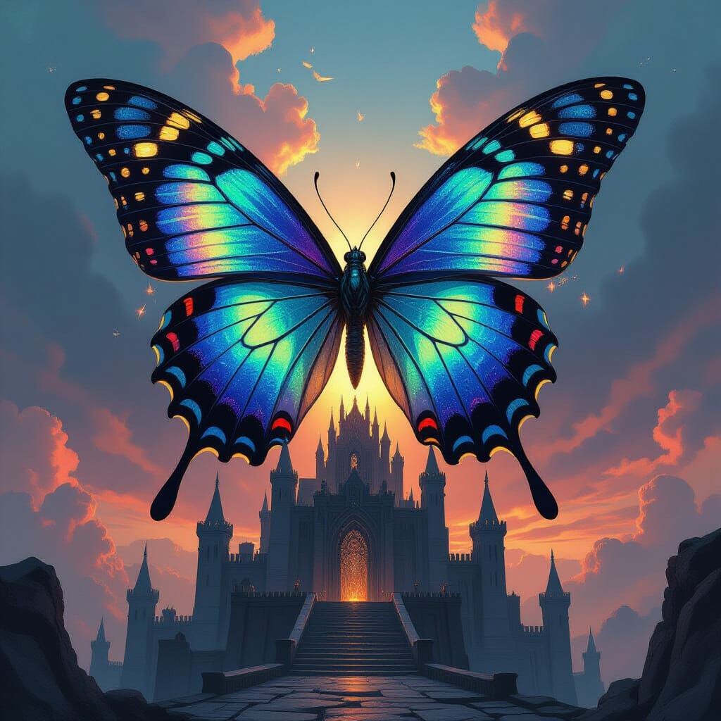 Colossal Butterfly Queen on Obsidian Citadel