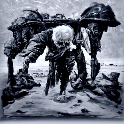 Old Person Forgetting, Hyperdetailed Charcoal Drawing