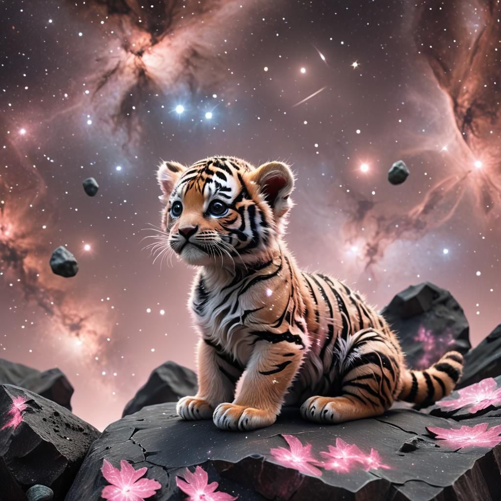 dreamy siberian tiger cub