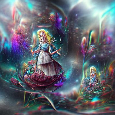 Alice Liddel's Daughter: Holographic Cosmic Illustration