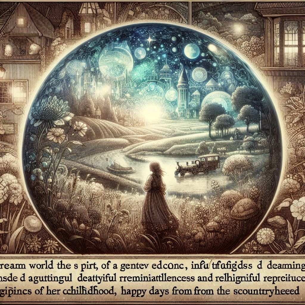 Girl's Dream: Utopic World in Glass Sphere