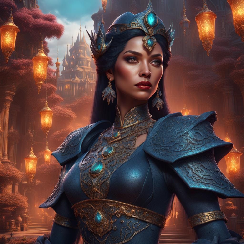 Fantasy Woman: Detailed Digital Matte Painting