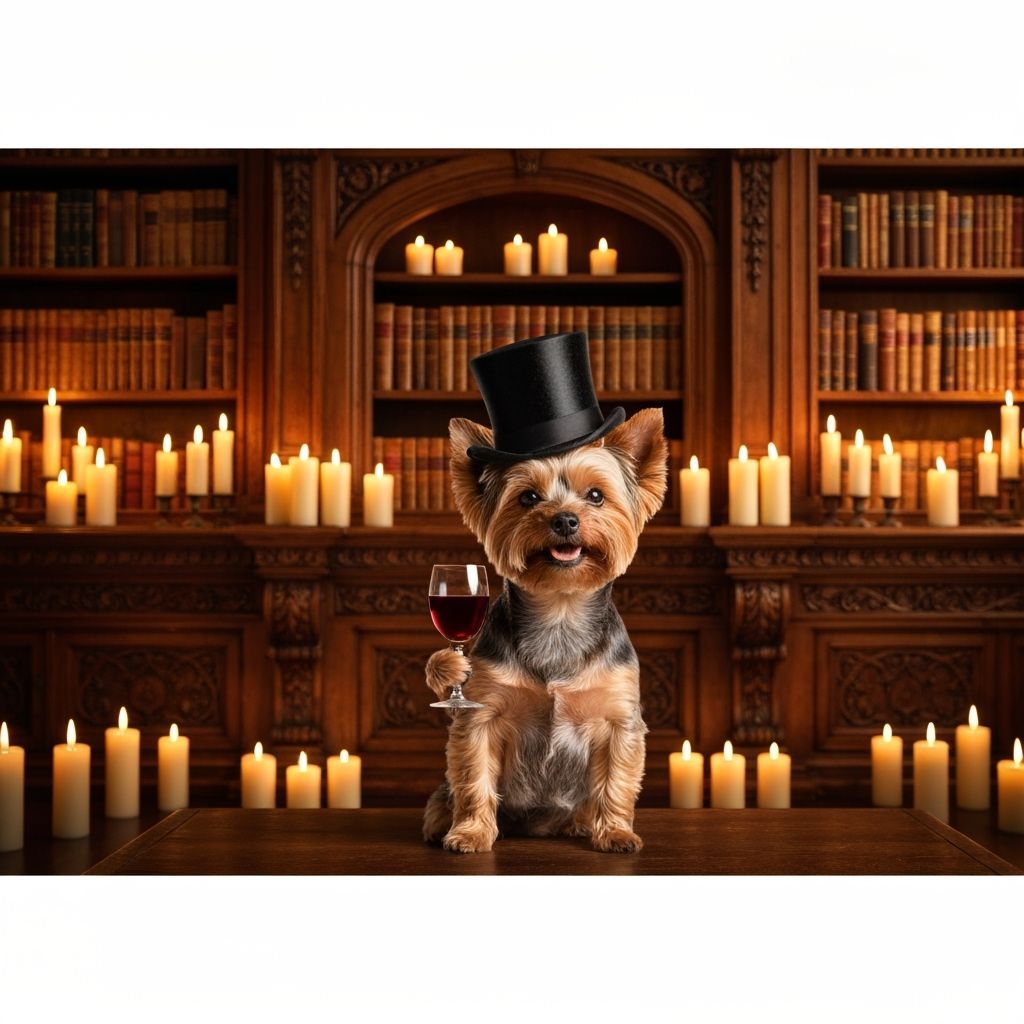 Debonair Dog Tells Joke to Enchanted Forest Creatures