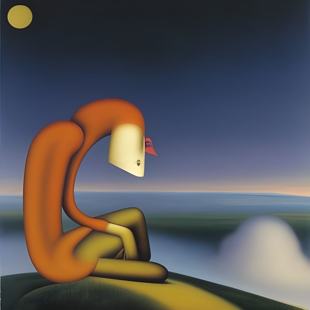 Surreal Wanderer Above a Sea of Fog