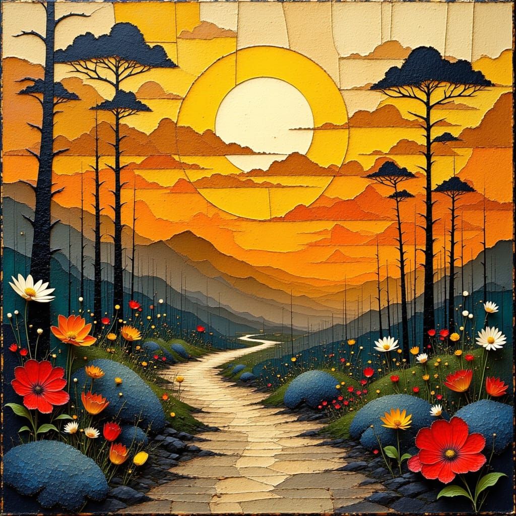 Landscape at sunset