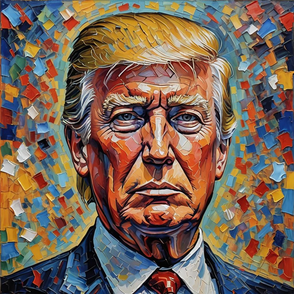 Expressionist Portrait in Impasto Acrylic Painting Style