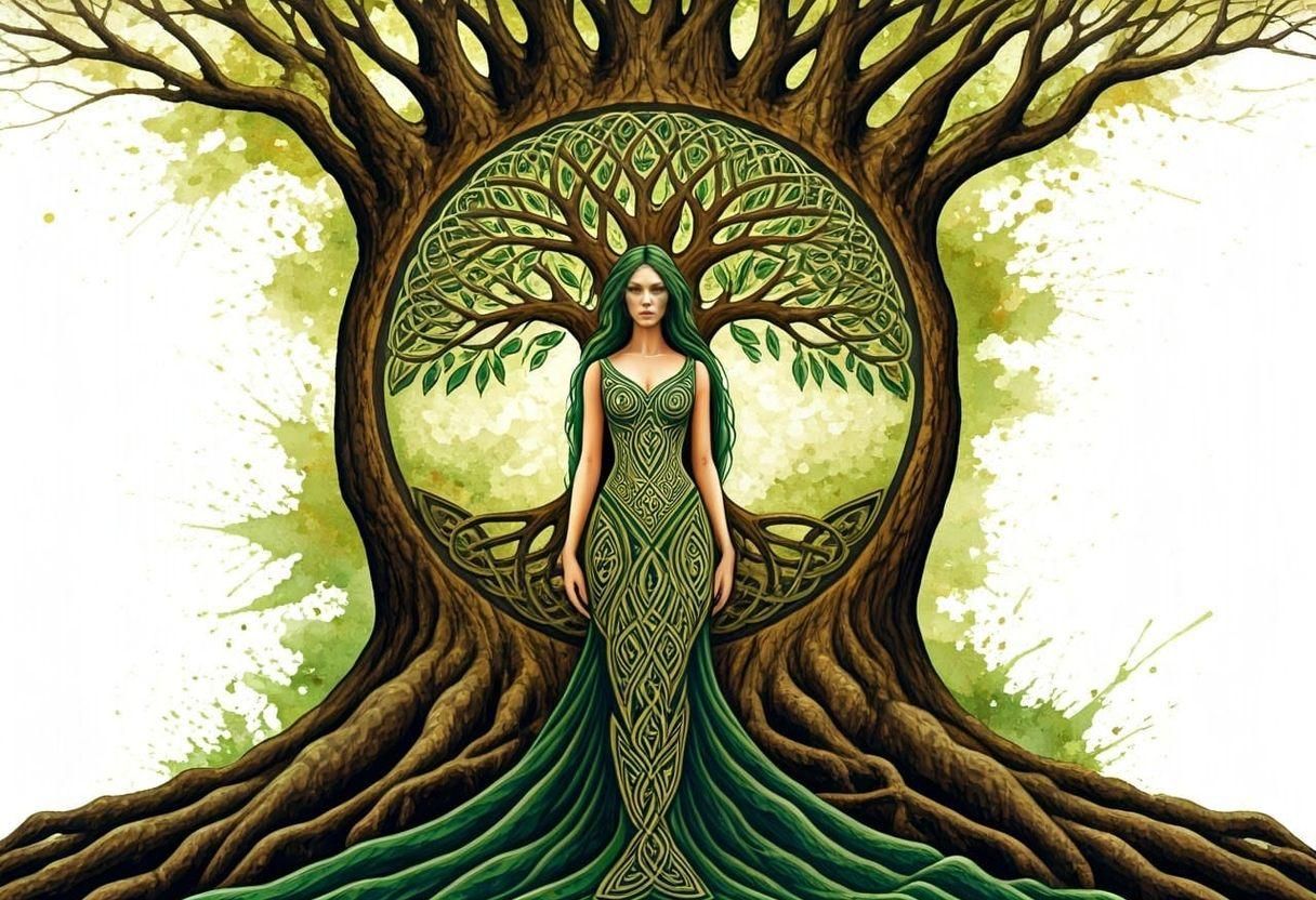 Celtic Tree of Life Ink Splatter Art