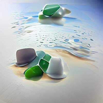 Hyperrealistic Ocean Sea Glass Art