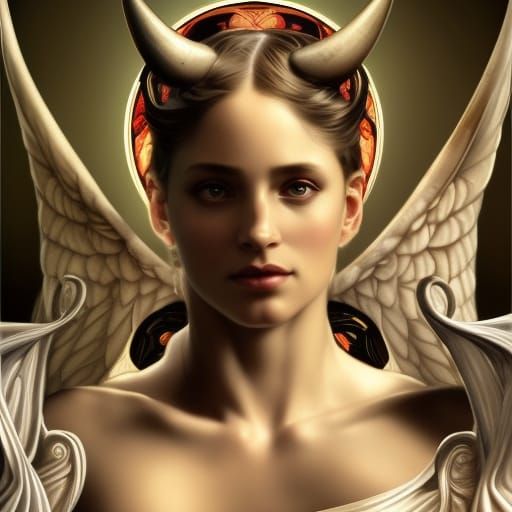 Cyberpunk-Inspired Portrait of Lucifer Cast Down