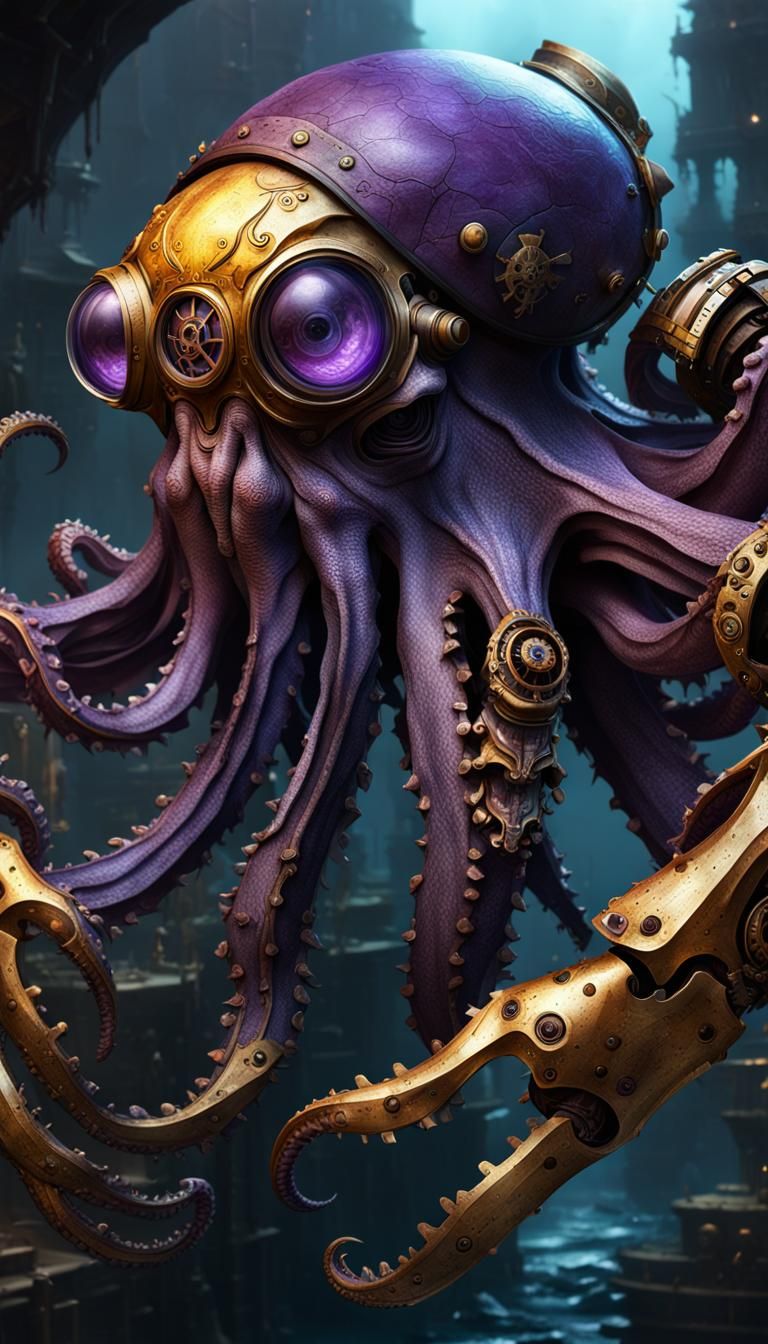 Octopus Pirate Dark Fantasy Concept Art