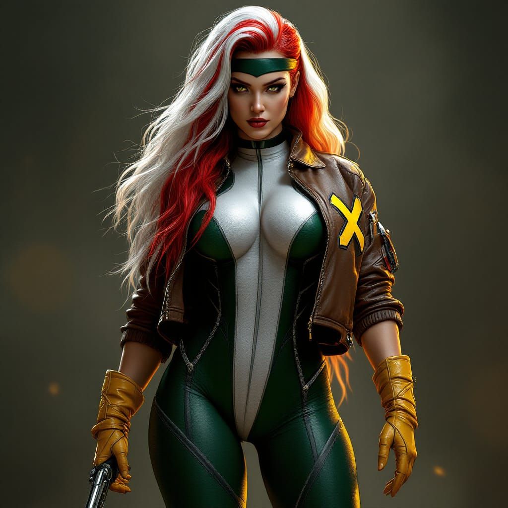 X-Men's Rogue: Hyperrealistic Cinematic Rendering