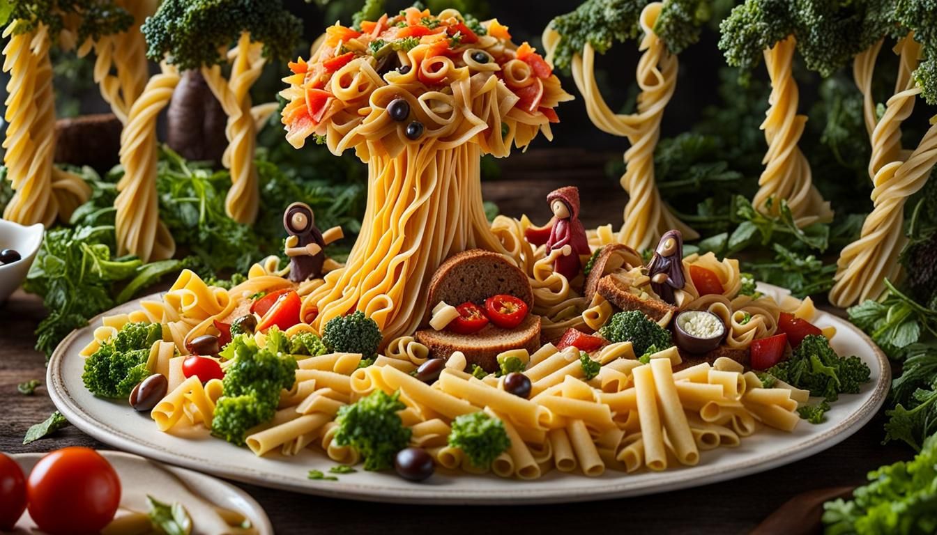 Enchanted Pasta Forest: A Whimsical Food Fantasy