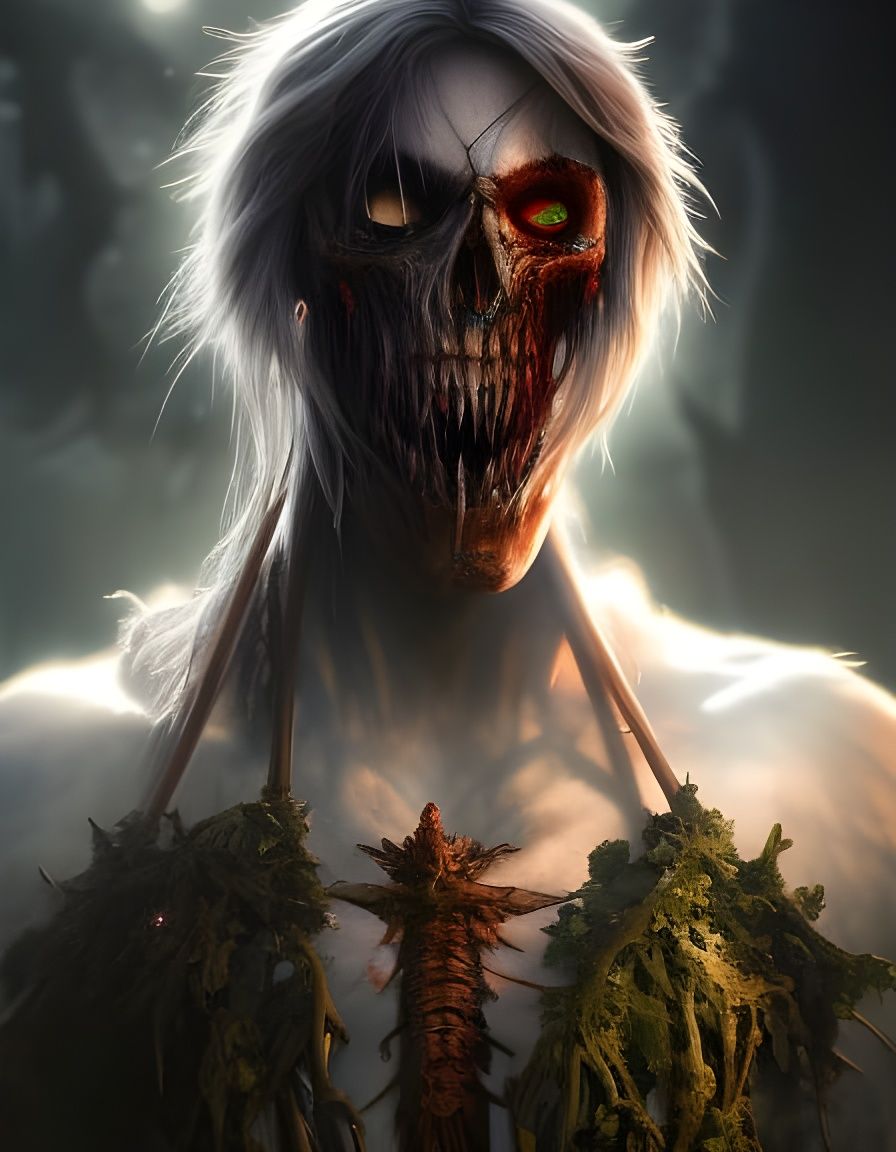 Majestic Zombie Emerges in Graveyard