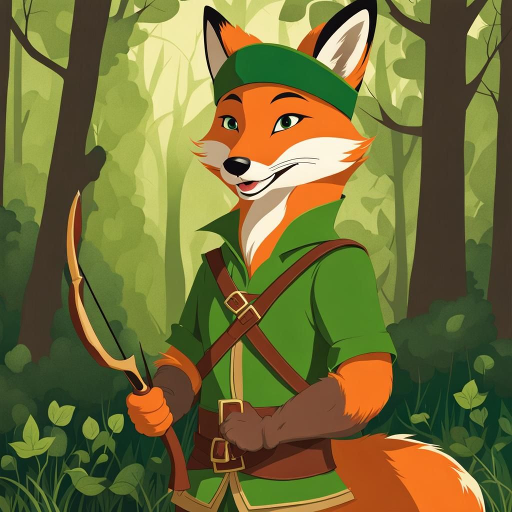 Fox as Robin Hood in Technicolor Style
