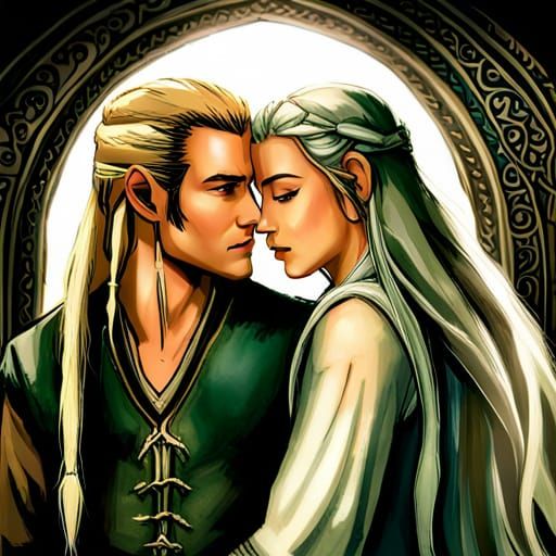 LOTR, Legolas Greenleaf with his girlfriend -Elf Tauriel