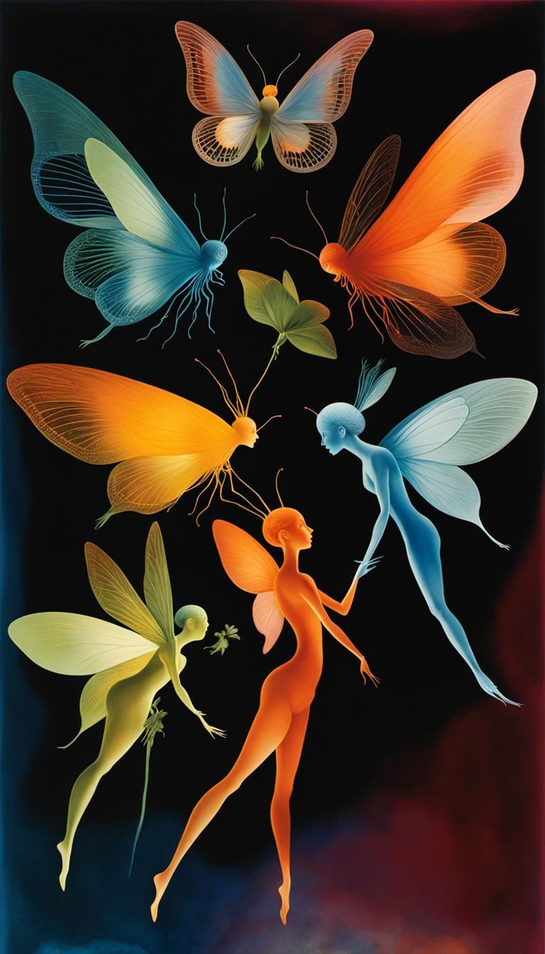 Fairies Photogram in Surrealist Style