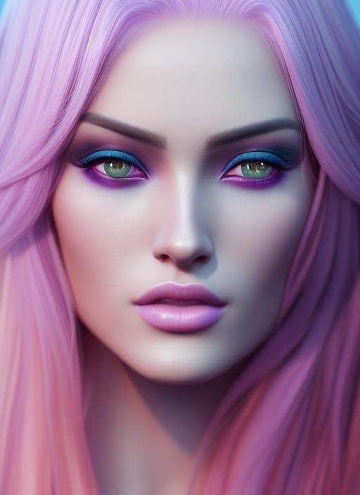 Realistic Woman Portrait in Art Nouveau Style