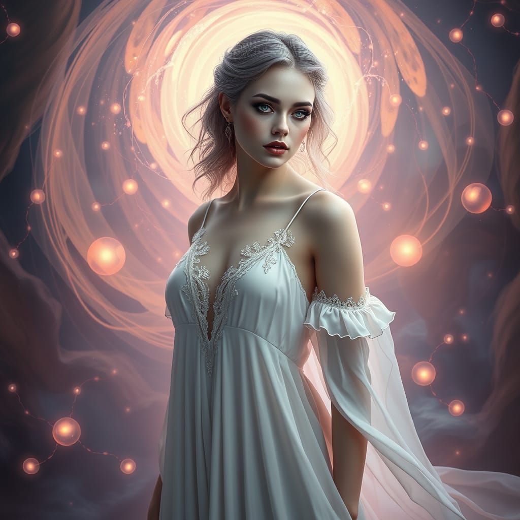 Gothic Goddess in Astral Projection, Digital Art