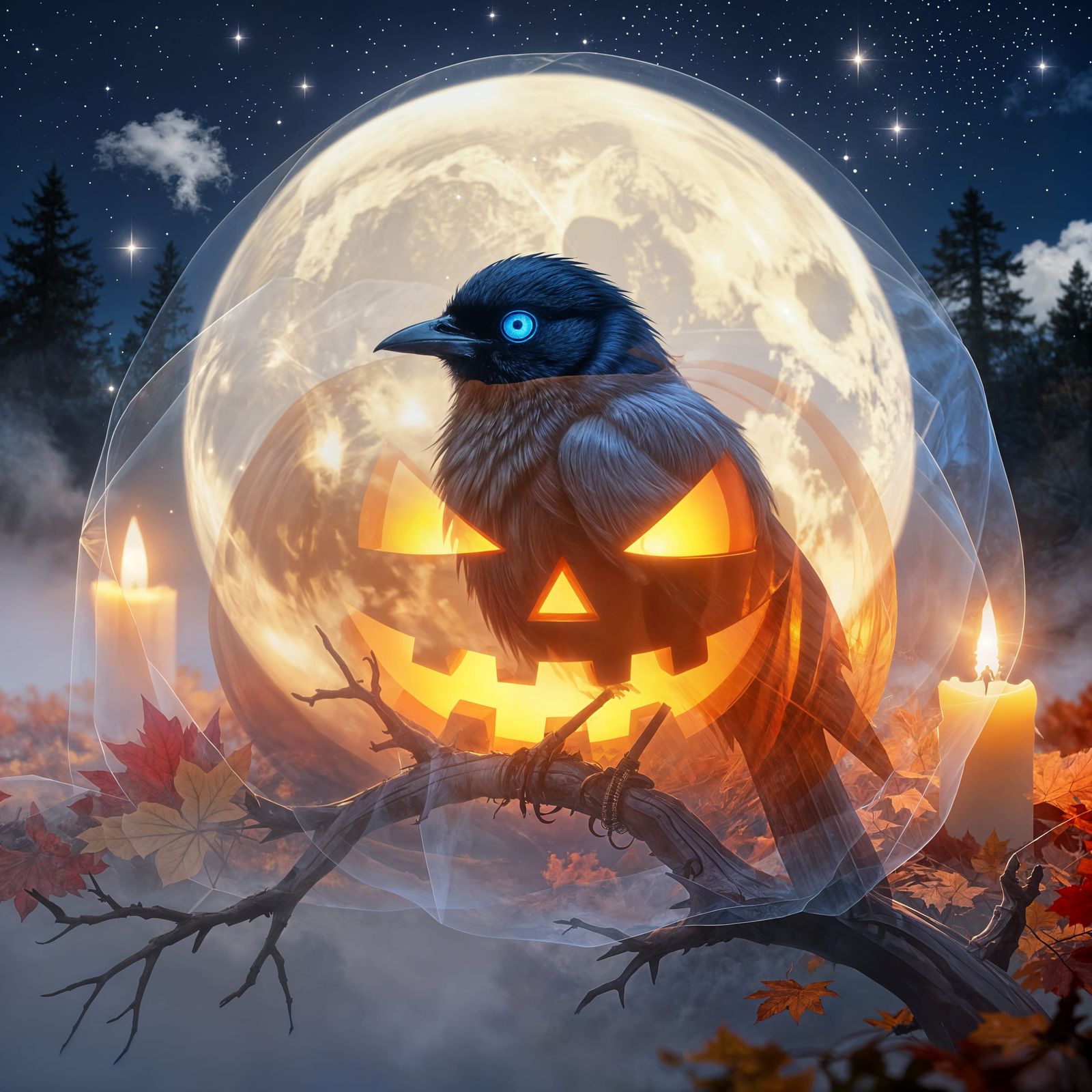 Eerie Double Exposure Portrait