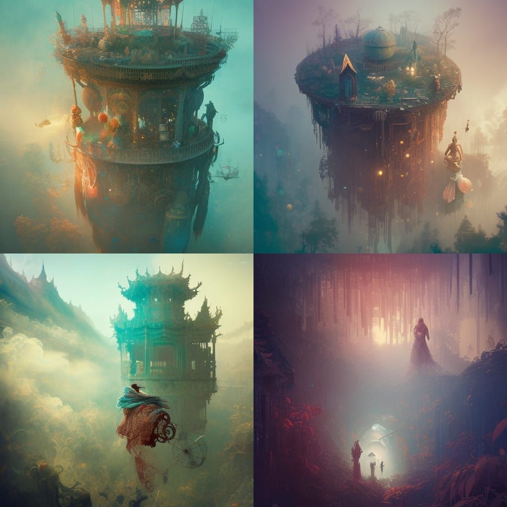 Majestic Slumberland of Whimsical Dreams: Hyperdetailed Fant...