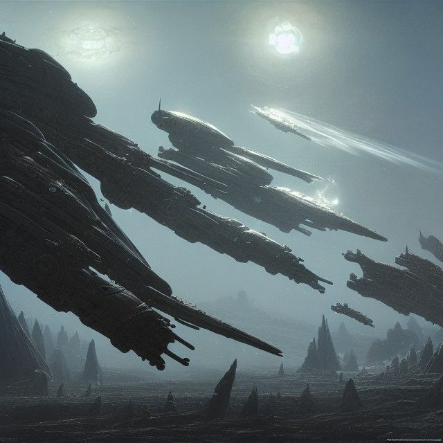 Futuristic Spaceship Weapon System in Sci-Fi Style