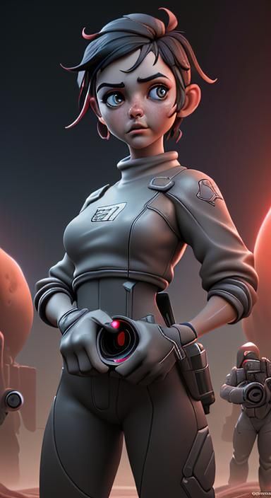 Martian Gas Station Party: Dystopian Gouache Concept Art