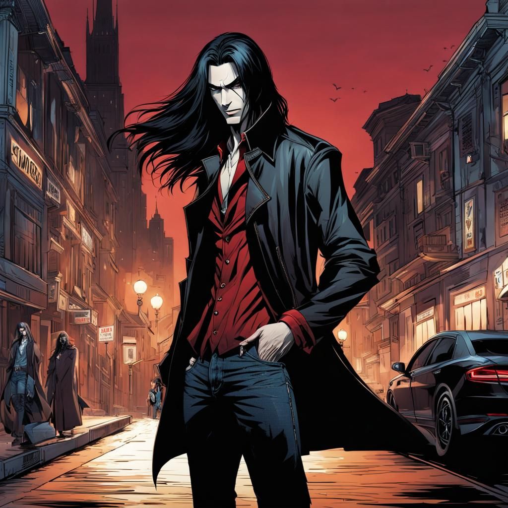 Vampire in Street Style Comic Art