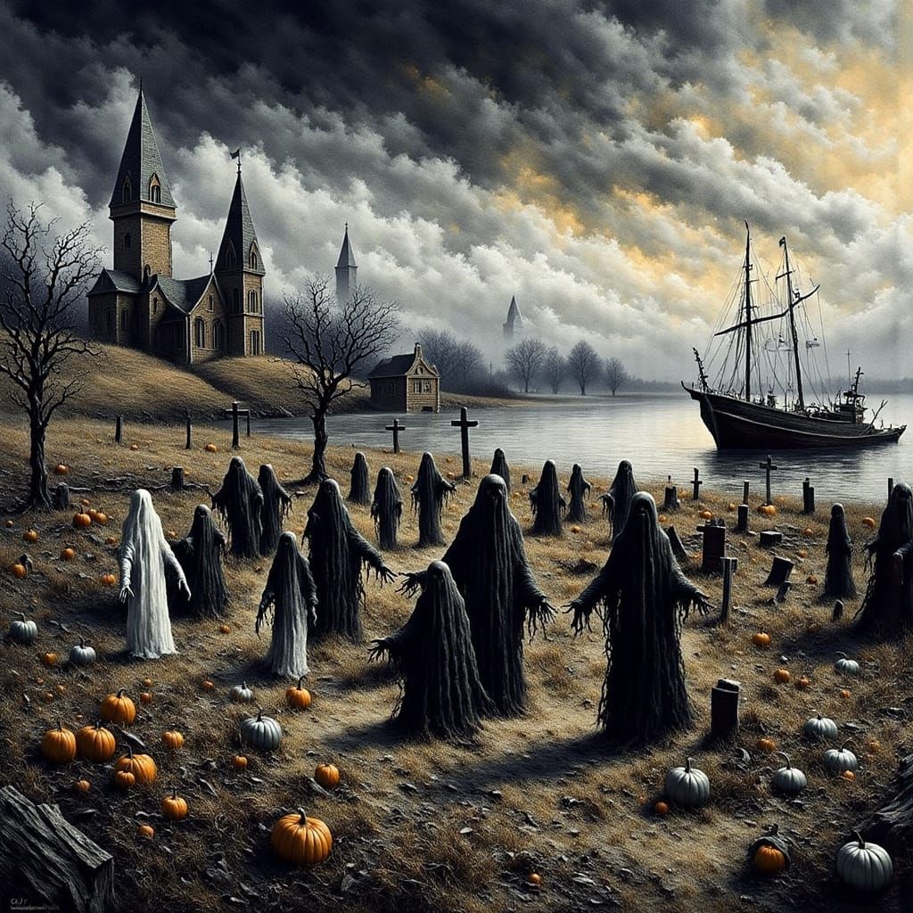 Eerie Black Death Scene in Finnish Wilderness