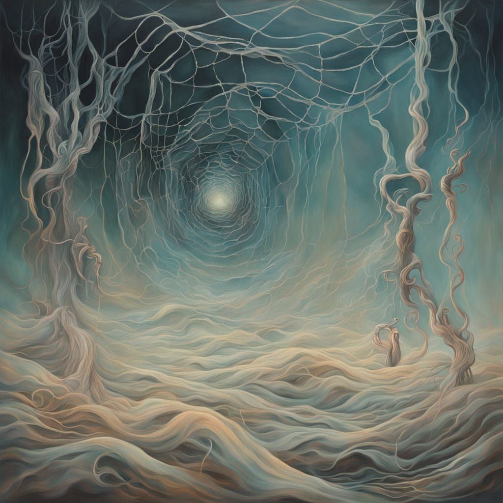 Gossamer Cobra Writhes in Surreal Dreamscape