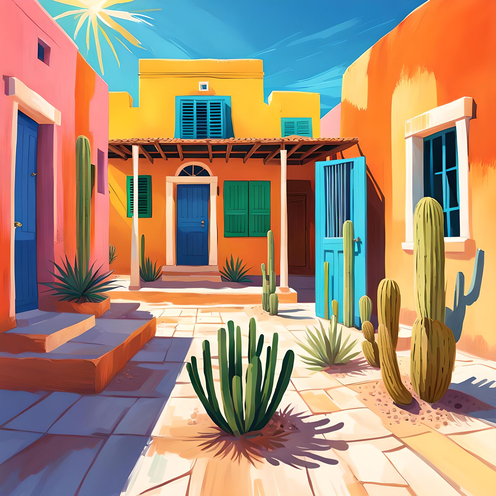 Bonaire Island Architecture in Tropical Setting