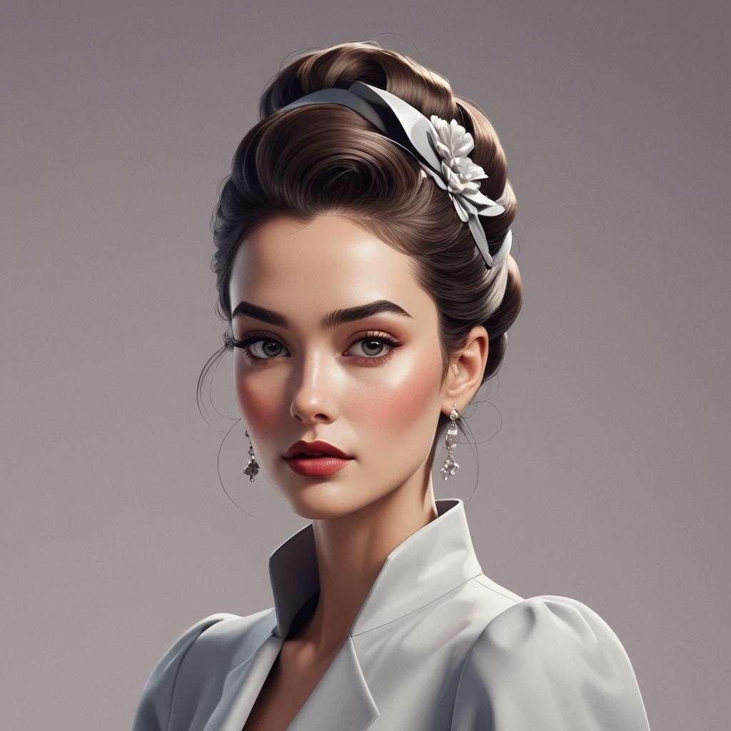 Elegant Fashion Illustration in René Gruau Style