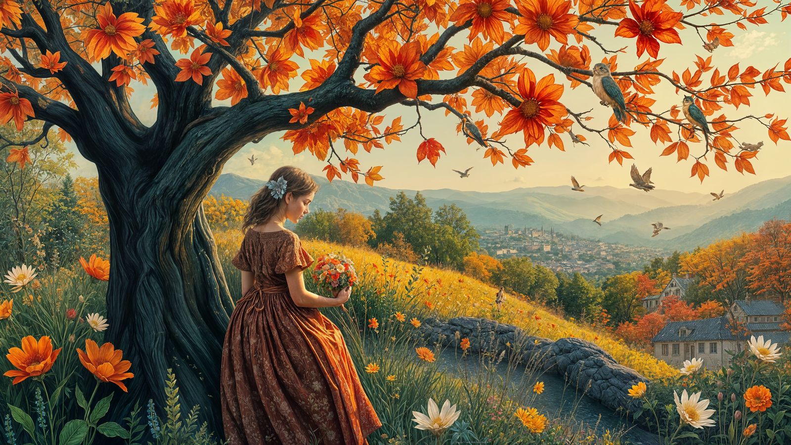 Cosmic Abstract Art: Vibrant Colors and Divine Light