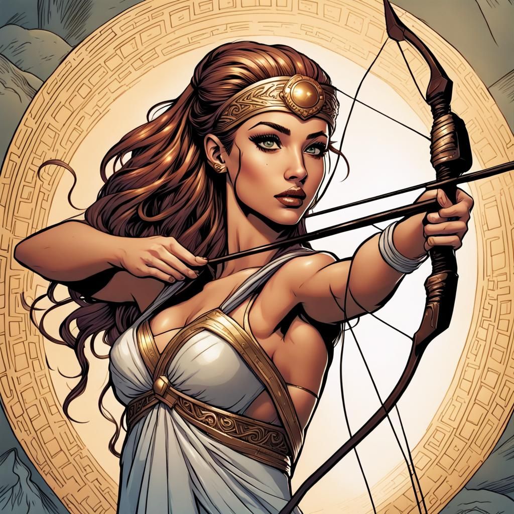 Ariane Grande as Artemis in Comic Book Art
