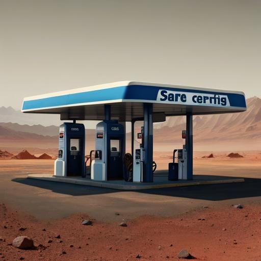 Gas Station on Mars: A Futuristic Oasis