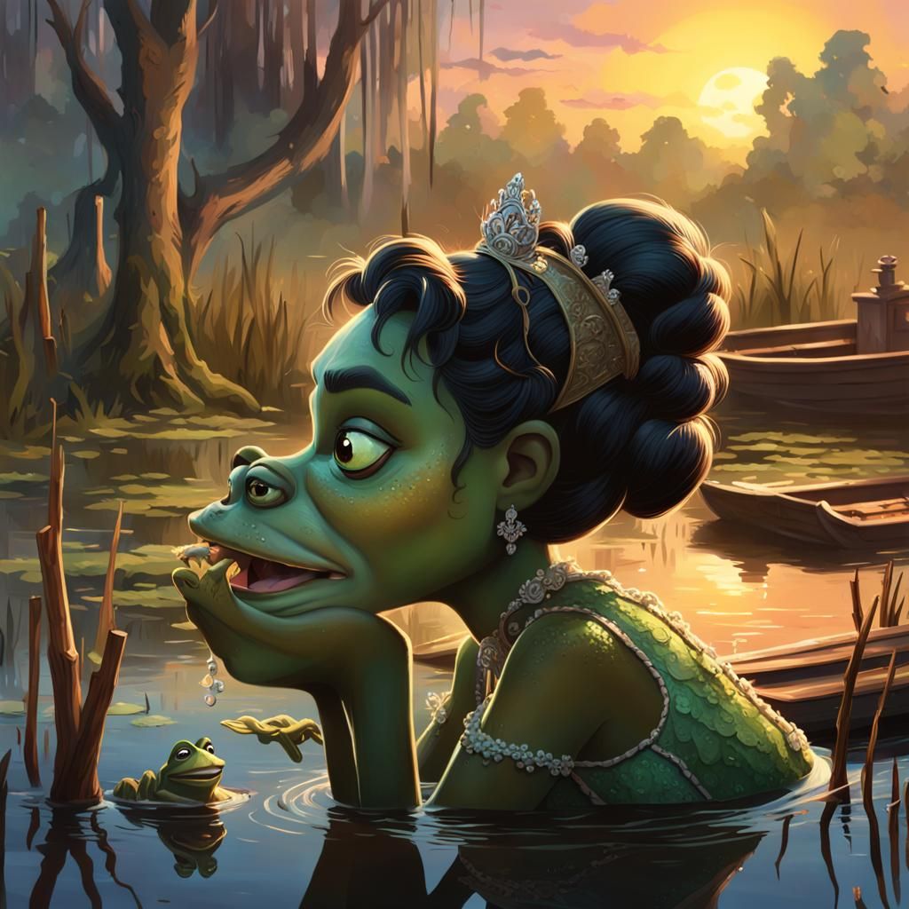 Haunted Swamp Sunset: Princess and the Frog
