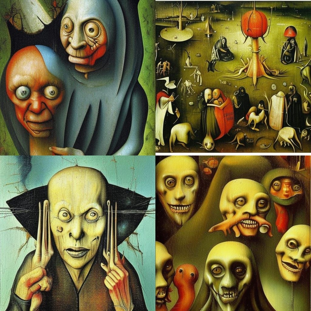 Scary Painting in Expressionist Impasto Style