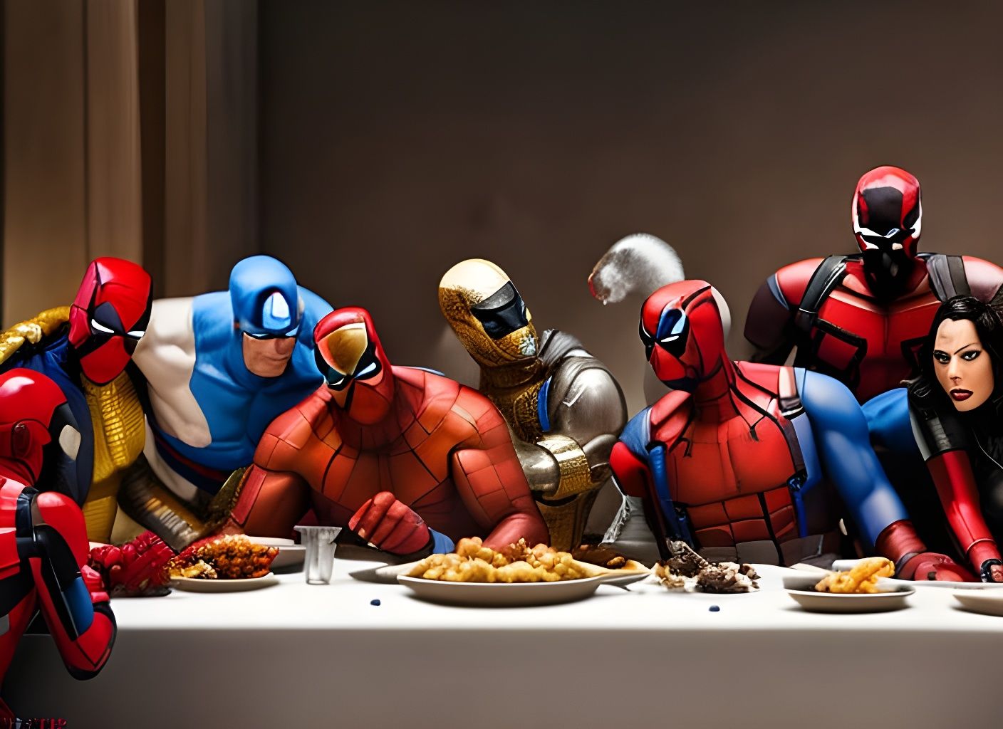 The last supper at Deadpool's house