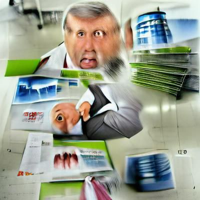 Startled Person in Business Attire
