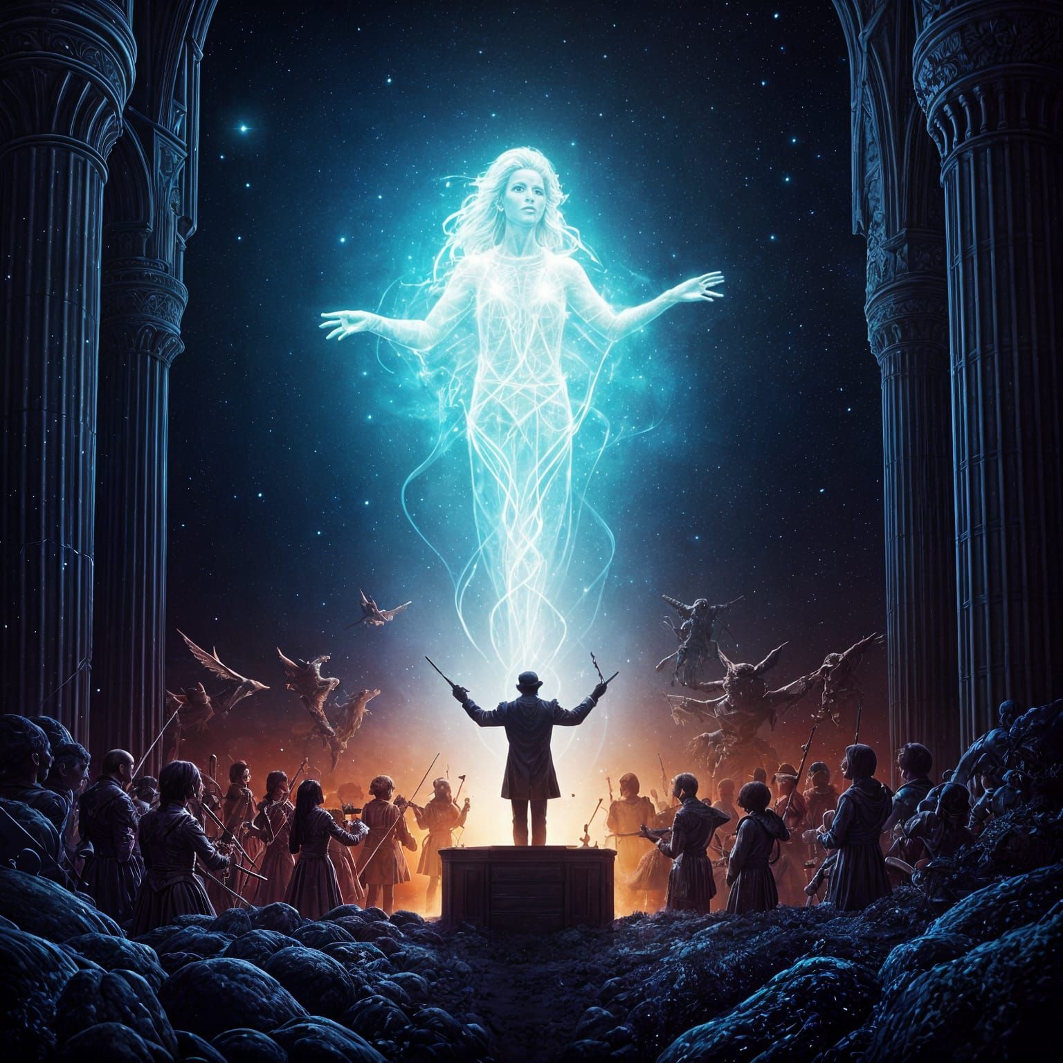 Enigmatic Ghost Conductor Leads Fantastical Orchestra Under...